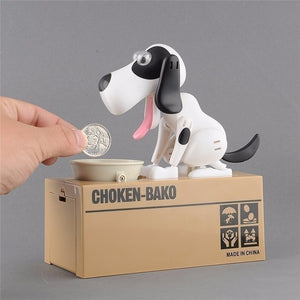 Hungry Puppy Mechanical Coin Bank. (6 Colors Available)