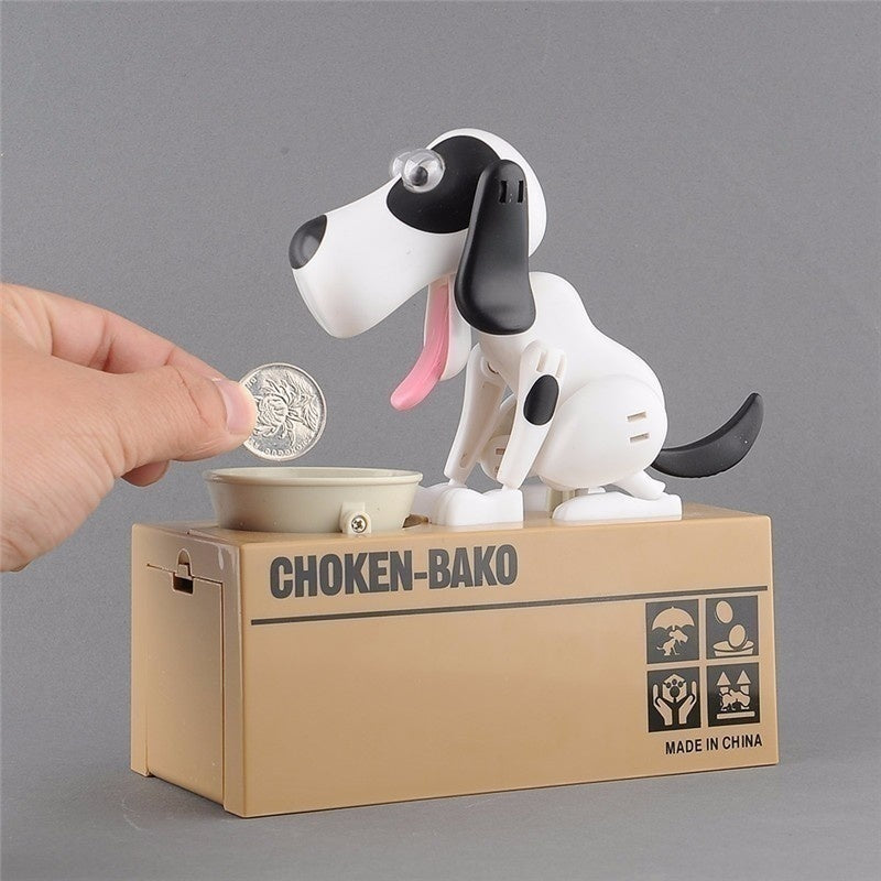 Hungry Puppy Mechanical Coin Bank. (6 Colors Available)