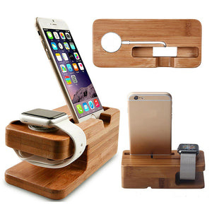 Bamboo Wood Apple Charging Station (Apple Watch, iPhone Charging Dock)