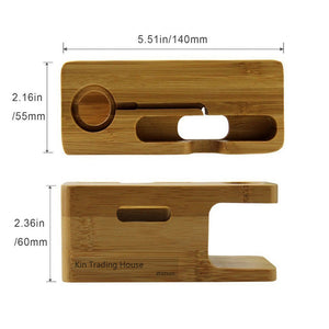 Bamboo Wood Apple Charging Station (Apple Watch, iPhone Charging Dock)