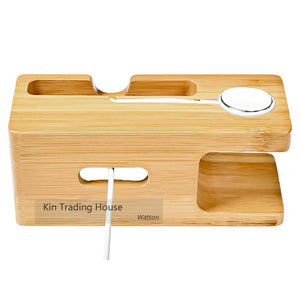 Bamboo Wood Apple Charging Station (Apple Watch, iPhone Charging Dock)
