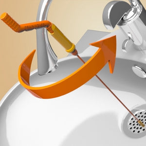 Anti-Clog Flexible Drain Weasel Tool. (Hair Removing Drain Snake)