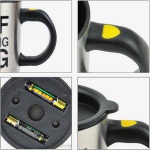 Stainless Steel Self Stirring Mug. (400ML Battery-Powered Mug)