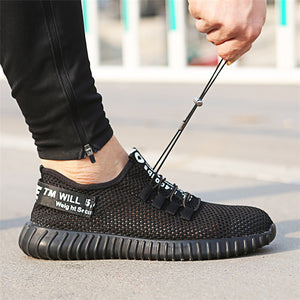 Military Grade Steel Toe Air Mesh Breathable Safety Shoes.