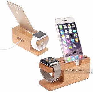 Bamboo Wood Apple Charging Station (Apple Watch, iPhone Charging Dock)