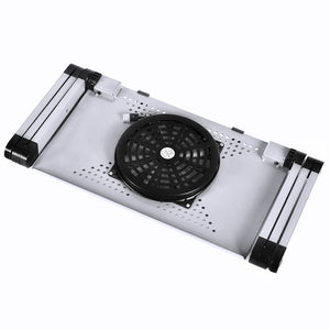Adjustable Ergonomic Portable Aluminum Laptop Desk. (Mouse Pad Included)