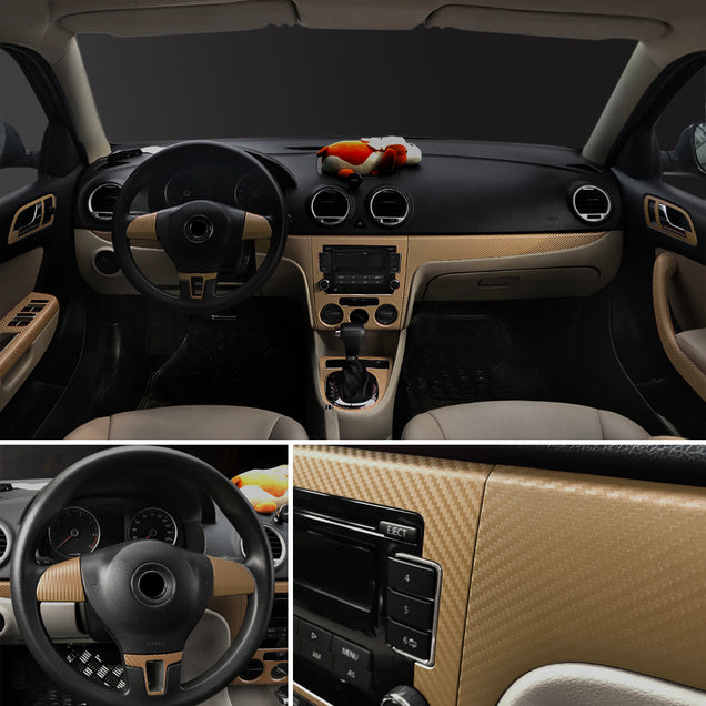 3D Carbon Fiber Car Styling Waterproof Vinyl Wrap. ( 12 Colors Available )