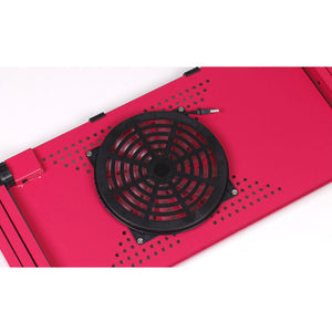 Adjustable Ergonomic Portable Aluminum Laptop Desk. (Mouse Pad Included)