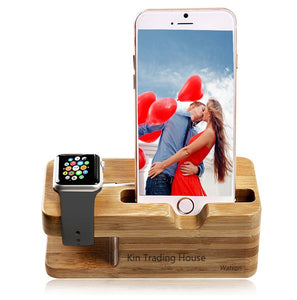 Bamboo Wood Apple Charging Station (Apple Watch, iPhone Charging Dock)