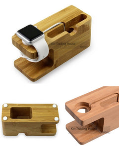 Bamboo Wood Apple Charging Station (Apple Watch, iPhone Charging Dock)