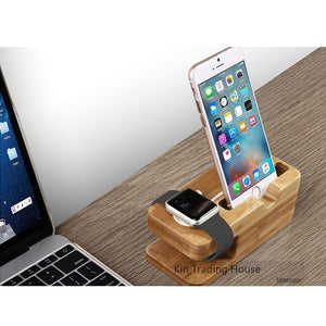 Bamboo Wood Apple Charging Station (Apple Watch, iPhone Charging Dock)