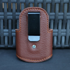 Professional Stethoscope Holder With Back Clip & Velcro Wings. (Genuine Leather, Handmade In U.S.A)