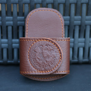 Professional Stethoscope Holder With Back Clip & Velcro Wings. (Genuine Leather, Handmade In U.S.A)
