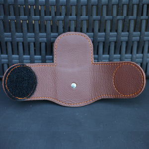 Professional Stethoscope Holder With Back Clip & Velcro Wings. (Genuine Leather, Handmade In U.S.A)