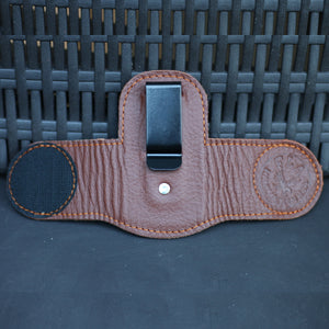 Professional Stethoscope Holder With Back Clip & Velcro Wings. (Genuine Leather, Handmade In U.S.A)