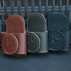 Professional Stethoscope Holder With Back Clip & Velcro Wings. (Genuine Leather, Handmade In U.S.A)