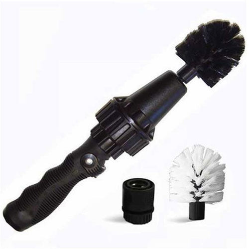 Multi-Use Water-Powered Wheel Brush Turbine (Ideal for Rims, Engines, Bikes, Equipment, and More)