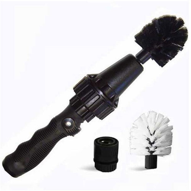 Multi-Use Water-Powered Wheel Brush Turbine (Ideal for Rims, Engines, Bikes, Equipment, and More)