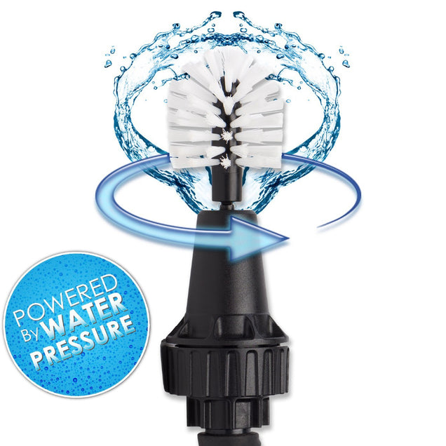 Multi-Use Water-Powered Wheel Brush Turbine (Ideal for Rims, Engines, Bikes, Equipment, and More)