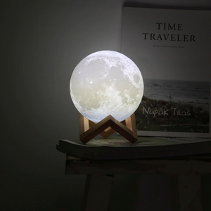 3D Printed Touch Switch LED Moon Night Light. (Adjustable Brightness)