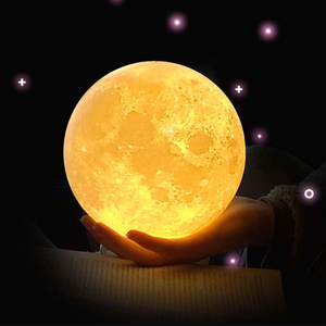 3D Printed Touch Switch LED Moon Night Light. (Adjustable Brightness)