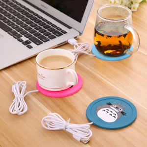 Silicone USB Drink Warming Coaster. (Cartoon Decorated Pad)