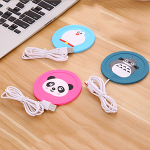 Silicone USB Drink Warming Coaster. (Cartoon Decorated Pad)