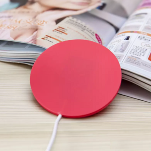 Silicone USB Drink Warming Coaster. (Cartoon Decorated Pad)