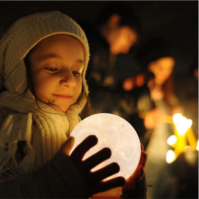 3D Printed Touch Switch LED Moon Night Light. (Adjustable Brightness)