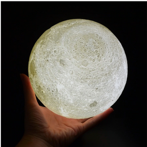 3D Printed Touch Switch LED Moon Night Light. (Adjustable Brightness)