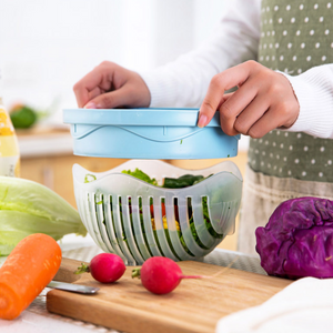 One Minute Vegetable & Salad Chopper Bowl. (3 Colors Available)