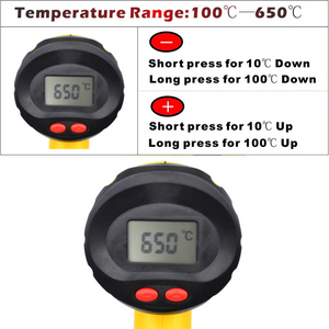 Industrial 2000W 220V Electric Hot Air Gun. (Thermo-Regulator LCD Display)