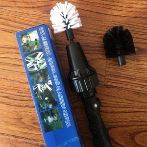 Multi-Use Water-Powered Wheel Brush Turbine (Ideal for Rims, Engines, Bikes, Equipment, and More)
