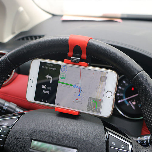 Universal Car Steering Wheel Clip Mount Holder. (2 Colors Available)