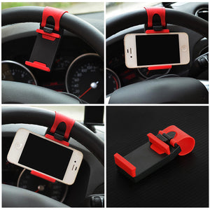 Universal Car Steering Wheel Clip Mount Holder. (2 Colors Available)