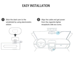 Auto Recording 1080HD Voice Control & Night Vision Wifi Dash Cam.