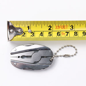 Portable Stainless Steel Multifunction Foldaway Tools Keychain.